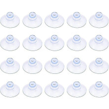 Paquete de 20 ventosas pequeñas de plástico transparente, sin gancho, 30 mm