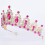 Corona rossa e oro per donne e ragazze, tiara reale 4