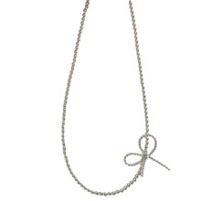Unique Bowknot Necklace Pendant Chain Wedding Party Jewelry Fashionable Neck Jewelry Delicate Necklace compatible with Daily Party Multicolor