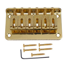 Puente fijo rígido para guitarra eléctrica con tornillos, selletas de carga superior, cordal, accesorios para guitarra, fácil de instalar.