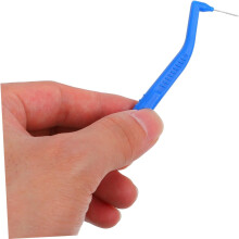 5 st L-formade interdentalborstar med långt handtag, tandtråd, vinklade orala tandborstar