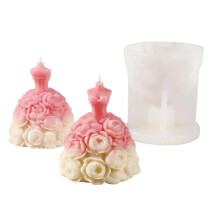 Flower Princess Dress Silicone Molds for Handmade Scented-C