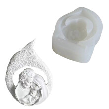 Warm Family Silicone Mold DIY Crafts Plasters Mold Scented Candle Mold DIY Ornament Mould Epoxy Resin Mold Nonstick Multicolor
