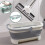 Collapsible Mop Bucket 4.7 Gallon Space-Saving Rectangular 6