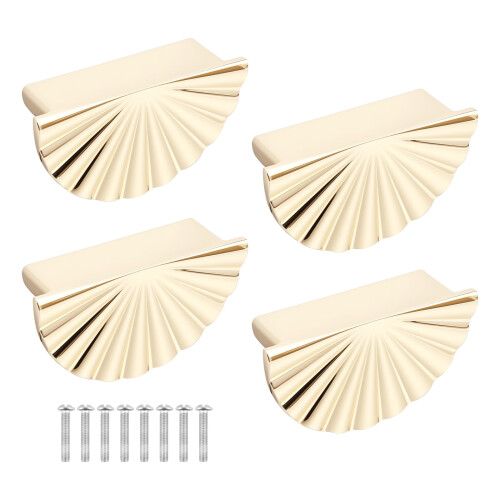 Brushed Gold Cabinet Pulls 2.5" Center-to-Center 4 pcs 2