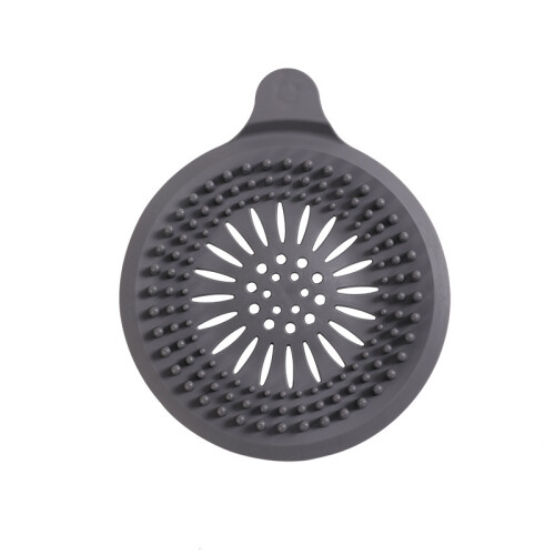 2er Pack Silikon Abflusssieb, Duschabfluss Abdeckung für Badezimmer Wanne Grey 1