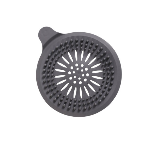 2er Pack Silikon Abflusssieb, Duschabfluss Abdeckung für Badezimmer Wanne Grey 2