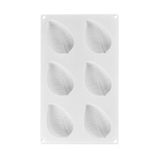 6 Mulden Silikonmaterial Blattform Schokoladendekoration Backformen Fondant Kuchenformen Blattkerzenform Seifenform