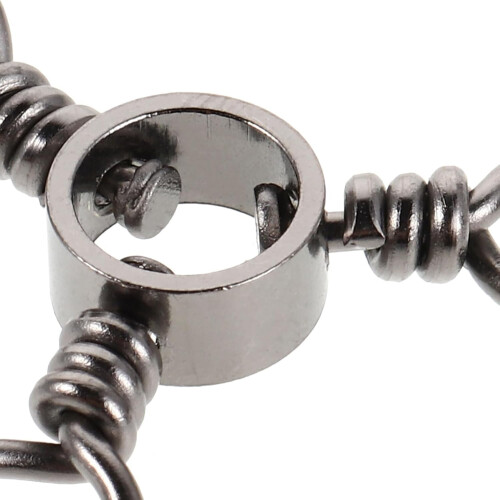 50 Stück Edelstahl-Angelwirbel, Karabinerwirbel, Verbinder für Rollköder 2