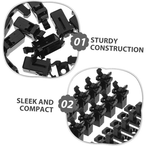 50set Spring Lock Automatic Locking Lid Clip Hardware Clip Clasp Buckles for Trash Can Bin Latch Lock Replacement 2