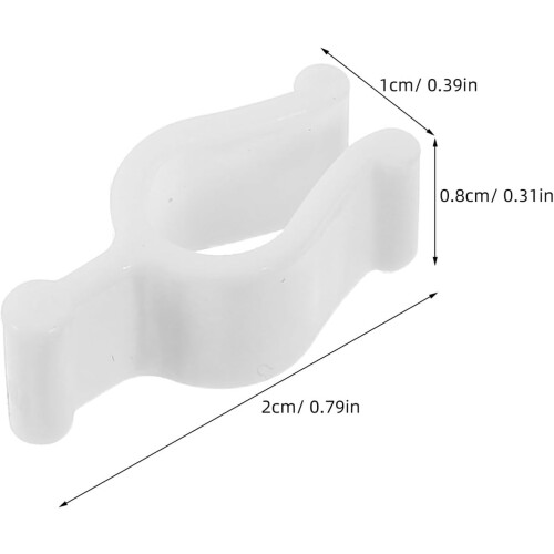 30Pcs White Plastic Lotion Pump Lock Clips with Threaded Buckle Leakproof Pump Bottle Buckles 1
