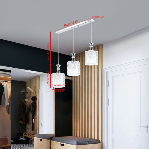 Industriële retro hanglamp met verstelbare ketting E27 2