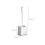 Toilet Brush and Holder Set White Compact 1 Piece 3