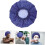 Waterproof Men’s Bath Shower Cap Double-layer Oxford Cloth Bathing Hat for Home Use, Practical Printing Hat with Denim Dot Pattern 3