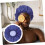 Waterproof Men’s Bath Shower Cap Double-layer Oxford Cloth Bathing Hat for Home Use, Practical Printing Hat with Denim Dot Pattern 7