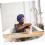Waterproof Men’s Bath Shower Cap Double-layer Oxford Cloth Bathing Hat for Home Use, Practical Printing Hat with Denim Dot Pattern 8