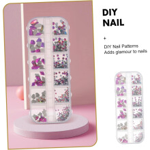 Accessori per nail art fai da te, ornamenti per unghie in resina facili da applicare per Natale, Capodanno e altro ancora.