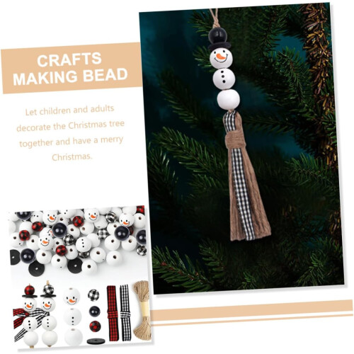 DIY Decoration Kit Snowman Theme Beads Mixed Beads for Christmas Handiwork Craft Project 1