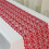 Red Lace Valentine's Table Runner – 72" Poinsettia Design 2