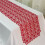 Red Lace Valentine's Table Runner – 72" Poinsettia Design 5