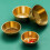 Copos para condimentos em aço inoxidável dourado, redondos, 9 cm (3,54 polegadas) 5