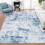 Tapis moderne abstrait lavable en machine 90 x 150 cm 2