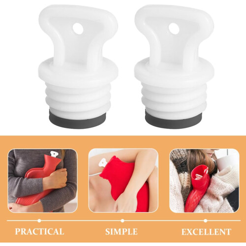 6pcs Leakproof Rubber Hot Water Bottle Replacement Stoppers 18mm Medium Spare Plugs 2