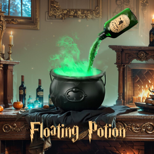 Witch's Cauldron with Mist Maker, Vintage Halloween Decor 2