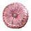 Rundes Samtkissen mit glänzendem Rand, 35 cm, Rosa 2