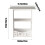 Μίνι κομοδίνο PVC 2 επιπέδων 15,8x14,2x9,5 ίντσες λευκό 3
