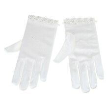 Elegante, kurze Satinhandschuhe für Damen, ideal für den Sommer, z. B. bei Hochzeiten und Dinnerpartys.