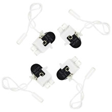4 Stück Mehrzweck-Miniatur-Kabelschalter (2 A, 250 V), einfach zu bedienen, kompatibel mit Deckenleuchten, Ventilatoren und Pendelleuchten.