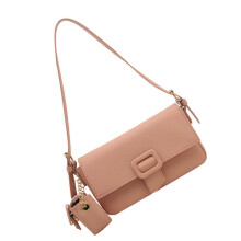 Retro schoudertas, geschikt voor dames, trendy handtas, modieuze okseltas met hanger, PU-leren okseltas, boodschappentas