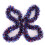 Rood-wit-blauwe patriottische slinger van lametta, 2 meter 3
