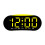 Plastic Kids Bedside Clock With Quiet-black shell yellow l 1
