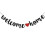 Welcome Home Banner with Glitter Hearts – Black 2