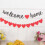 Welcome Home Banner with Glitter Hearts – Black 4