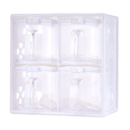 Boîte à épices transparente avec compartiments détachables 1