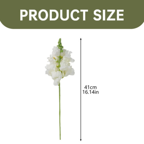 Fleurs artificielles d'antirrhinum bleues, tige de 41 cm 1