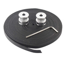 Hot 3D Printer S Zubehör 2 Stück GT2 16 Zähne 16 Zähne Zahnriemenscheibe aus Aluminium Bohrung 5 mm Breite 6 mm W