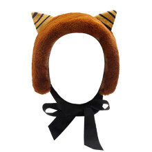 Damen Winter Flauschiger Plüsch-Ohrenschützer Stirnband kompatibel mit Katzenohren Schleife Ohrenklappen Haarband