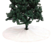 Witte kerstboomrok, ornament, pluche vloermat, bodembedekking, kerstdecoratie