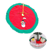 Ronde kerstboommat/onderlegger/vloerbedekking van 90 cm (kerstsneeuwpop)