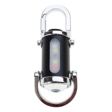 Taschengroßer Schlüsselanhänger mit Arbeitsleuchte, wiederaufladbarer Taschenlampe, praktischem Outdoor-Camping-Werkzeug, silbergrau