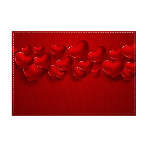 Valentine's Day Placemat Linen 18x12in 1