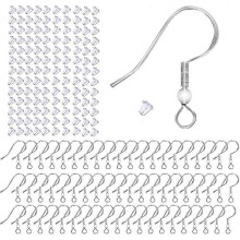 100 Pcs 925 Sterling Silver Earring Hooks, Earring Findings Hypo-allergenic
