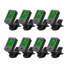 8 stuks gitaarstemmers met clip, geschikt voor ukelele, gitaar, basgitaar en mandoline, voor een betere stemstabiliteit.