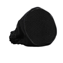 Chaussette de sèche-cheveux universelle en toile noire avec diffuseur et housse de protection.
