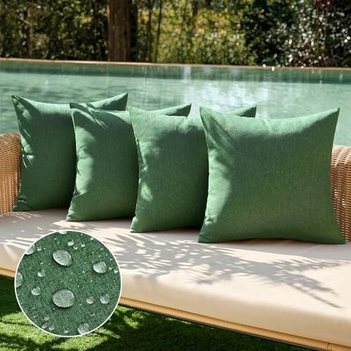 Set van 4 waterdichte polyester kussenhoezen van 18x18 inch 1