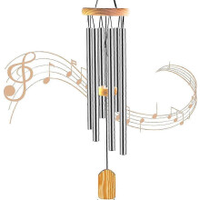 Windspiel für den Außenbereich mit 6 Aluminiumröhren – Natürliche Musik, Gartendekoration, Weihnachtsgeschenk